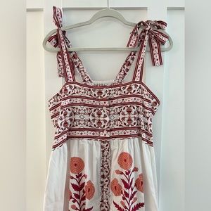 Bindu Button Front Tie Strap Maxi Dress